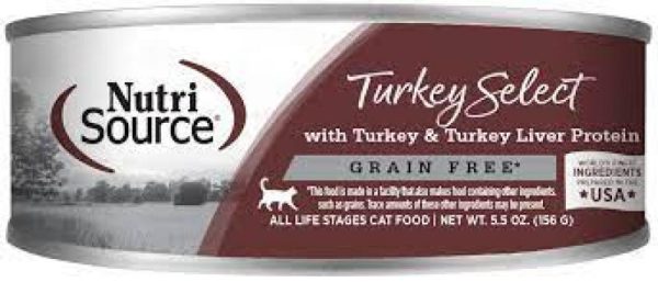 Nutrisource Cat Can Turkey & Turkey Liver Select 5.5 oz. on Sale