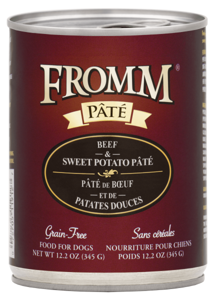 Fromm Gold Dog Can GF Beef & Sweet Potato Pate 12.2 oz. Supply