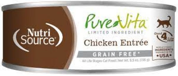 Pure Vita Cat Can GF Chicken & Liver 5.5 oz. Online Hot Sale