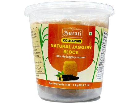 Surati Kolhapuri Natural Jaggery Block 1kg Supply