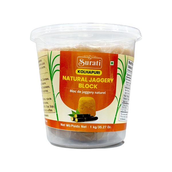 Surati Kolhapuri Natural Jaggery Block 1kg Supply