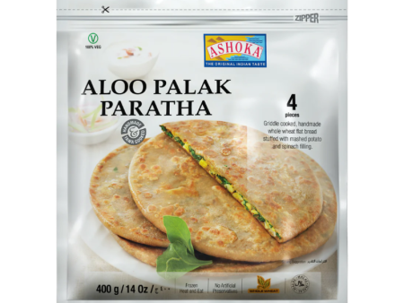 Ashoka Frozen Aloo Palak Paratha 400g (4pc) on Sale