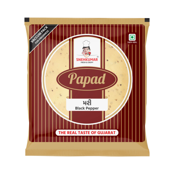 Snehkumar Black Pepper Papad 500g For Sale