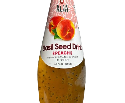 Alia Basil Seed Drink Peach 290ml Cheap