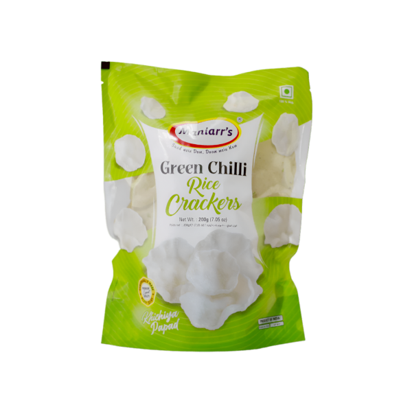 Maniarr’s Green Chilli Rice Crackers 200g on Sale