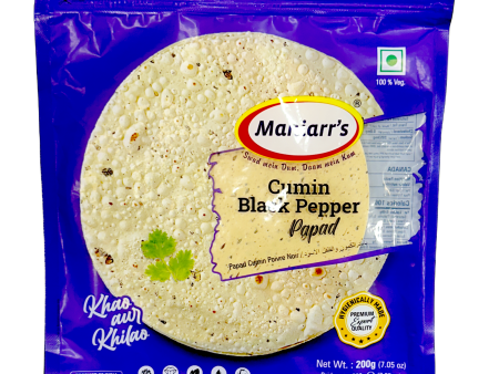 Maniarr’s Cumin Black Pepper Papad 200g Online Hot Sale