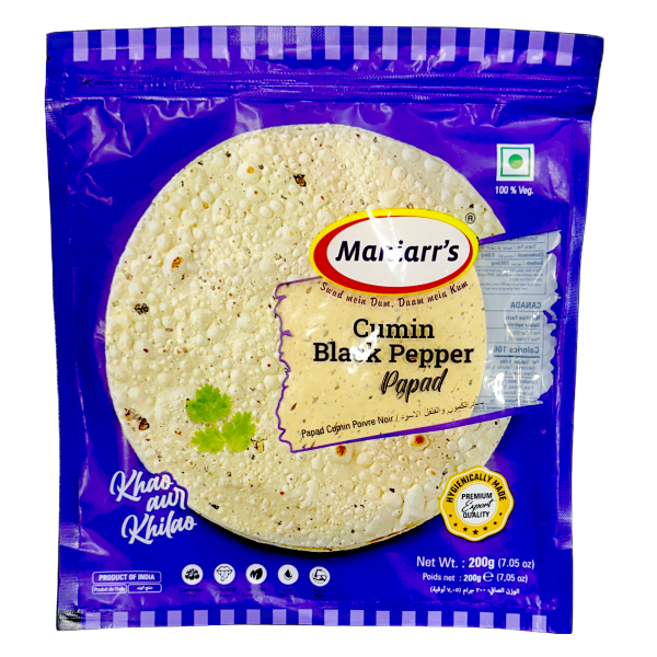 Maniarr’s Cumin Black Pepper Papad 200g Online Hot Sale