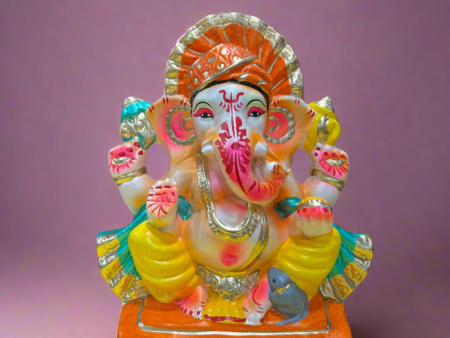 Ganesh Statue Colored 8  (Eco-Friendly) For Discount