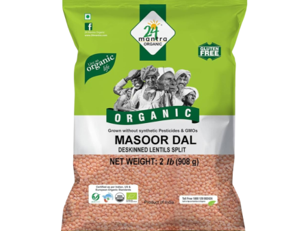 24 Mantra Organic Masoor Dal 2Lb Hot on Sale