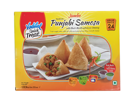 Vadilal Punjabi Samosa Jumbo 1.68Kg (24 Pcs) on Sale