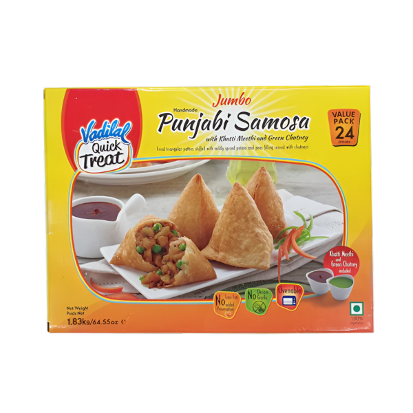 Vadilal Punjabi Samosa Jumbo 1.68Kg (24 Pcs) on Sale