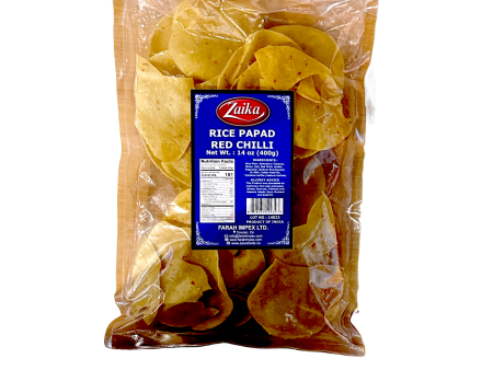 Zaika Red Chilli Rice Papad 400g on Sale