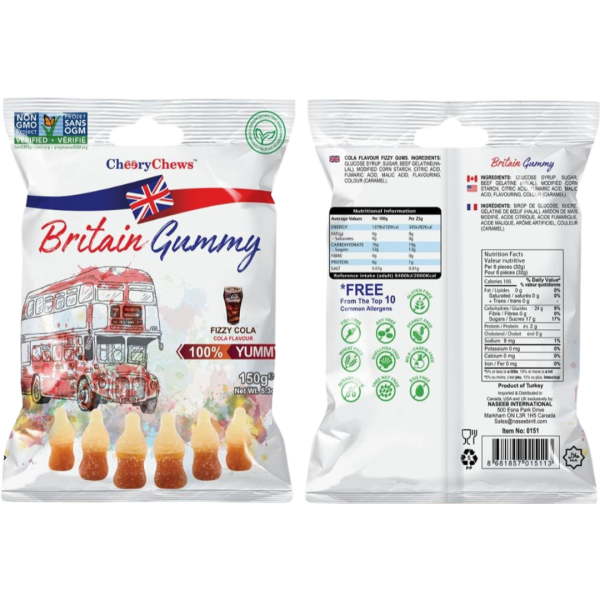 Britain Gummy Fizzy Cola 150g Cheap