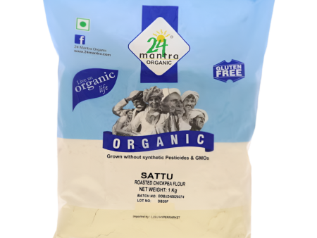 24 Mantra Organic Sattu (Roasted Chickpea Flour) 1Kg For Discount