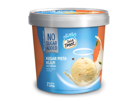 Vadilal Kesar Pista Ice Cream - No Added Sugar 1L Discount