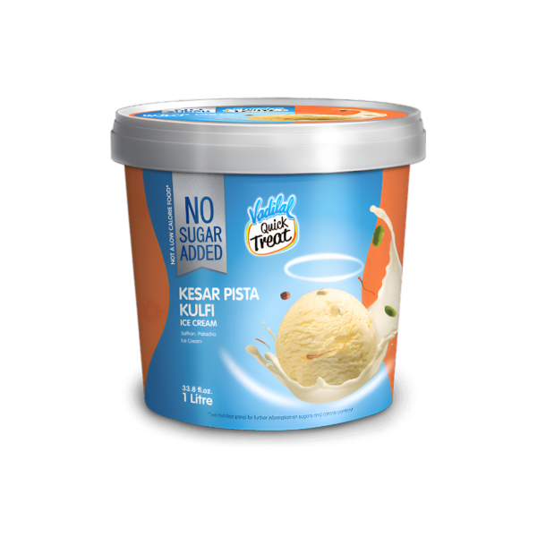 Vadilal Kesar Pista Ice Cream - No Added Sugar 1L Discount