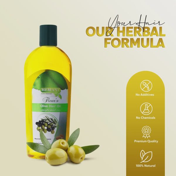 Hemani Olive Hair Oil With Almond 200ml For Sale